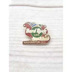 Hard Rock Cafe Christmas Sleigh 1998 Washington DC Pin Vintage